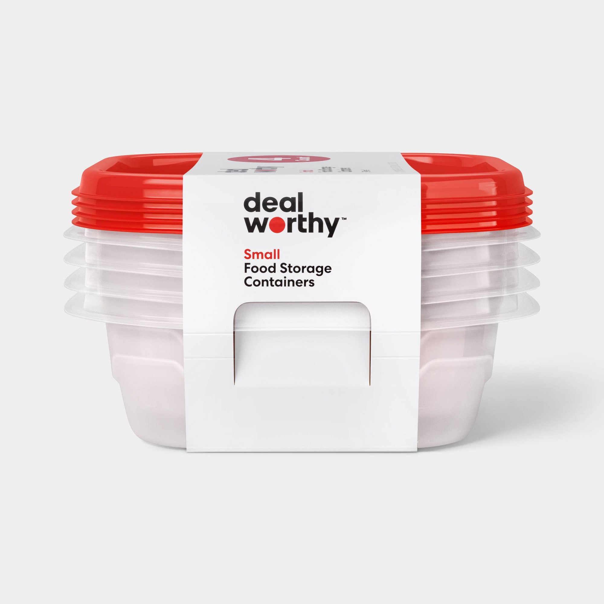 Food Storage Square Containers - 4ct Small Square Food Storage Containers