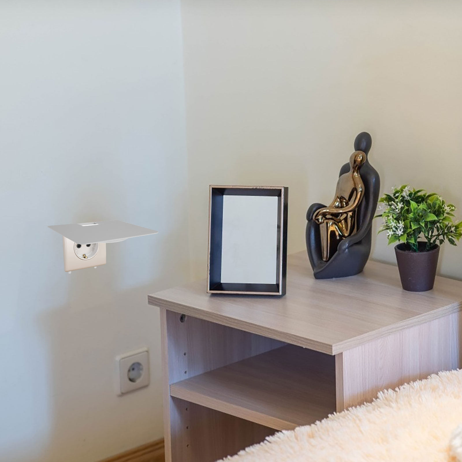 Food Storage For Room - Detachable Outlet Storage Shelf Wall Mount
