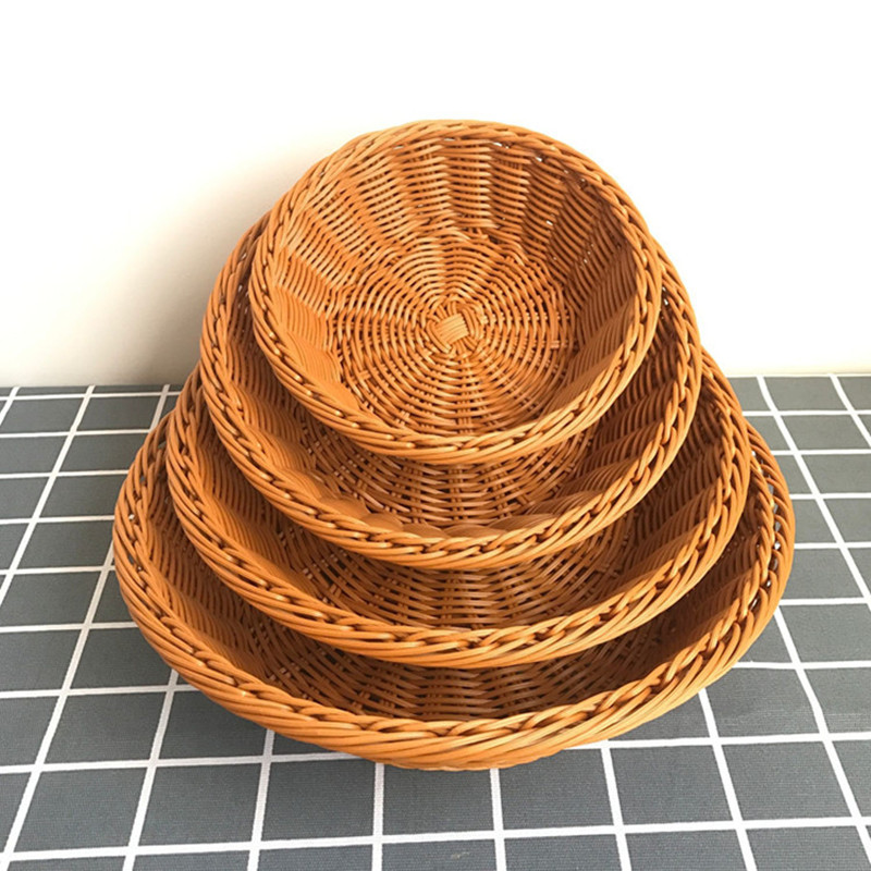Food Storage For Restaurant - Rattan Wicker Woven Serving Baskets for