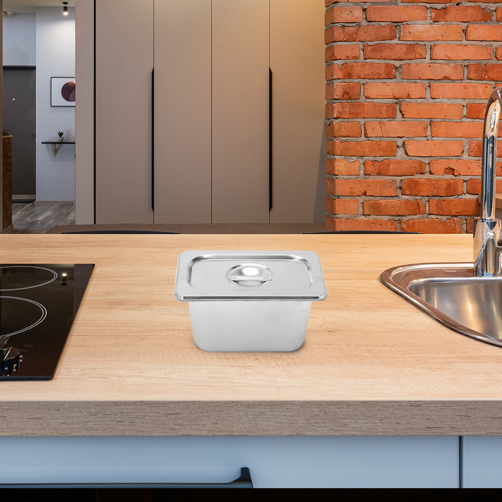 Food Storage For Restaurant - 1Set Stainless Steel Vegetable Storage Basin