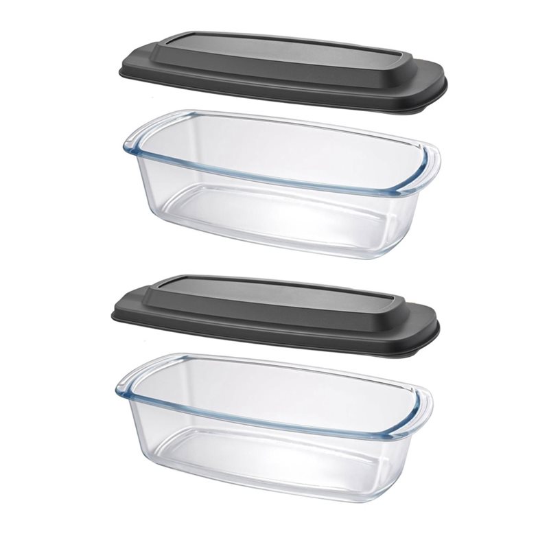 Food Storage Glass Containers Large - A25F-2-Pack LARGE 7.6 Cups/1800 ML/1.9 Qt