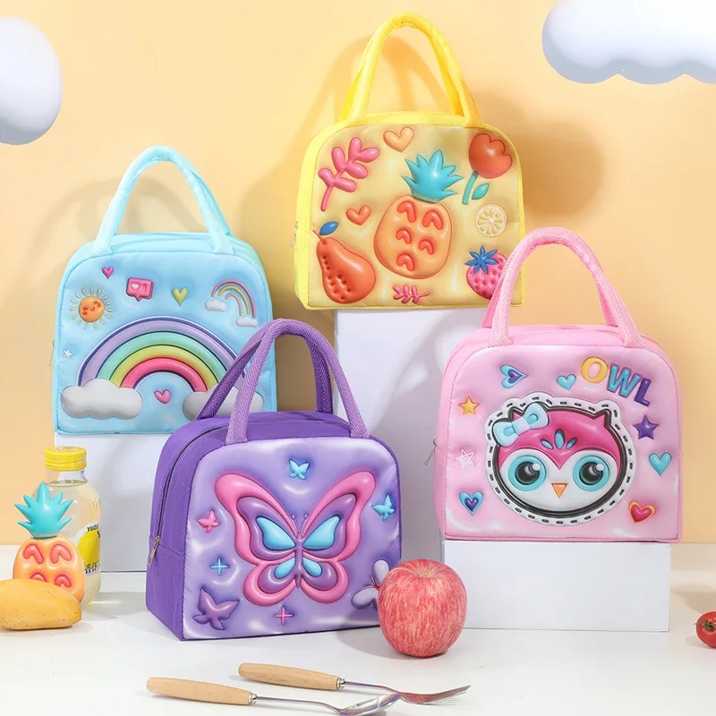 Food Storage Aluminum - Children's Lunch Box Bag 3D Cartoon