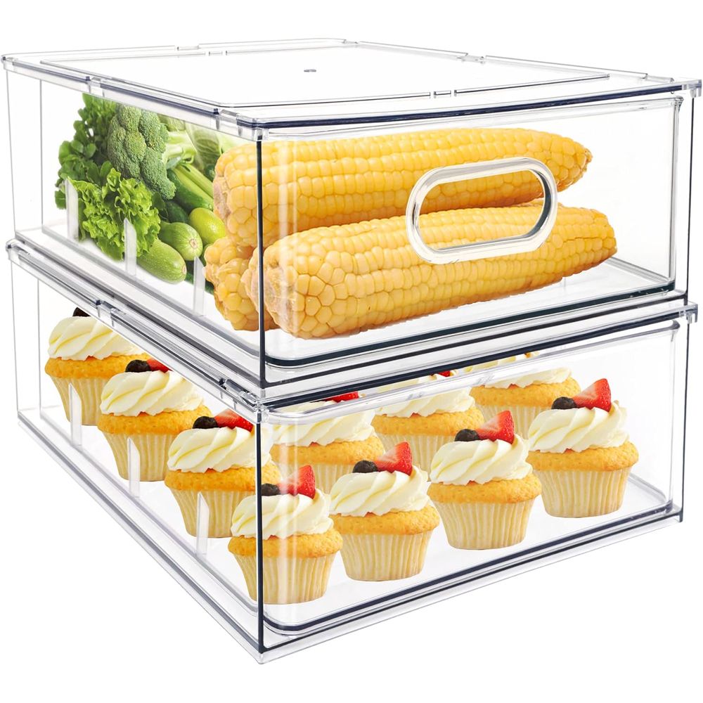 Food Storage Without Pantry - Clear Ridge Pull Out Stackable Refrigerator