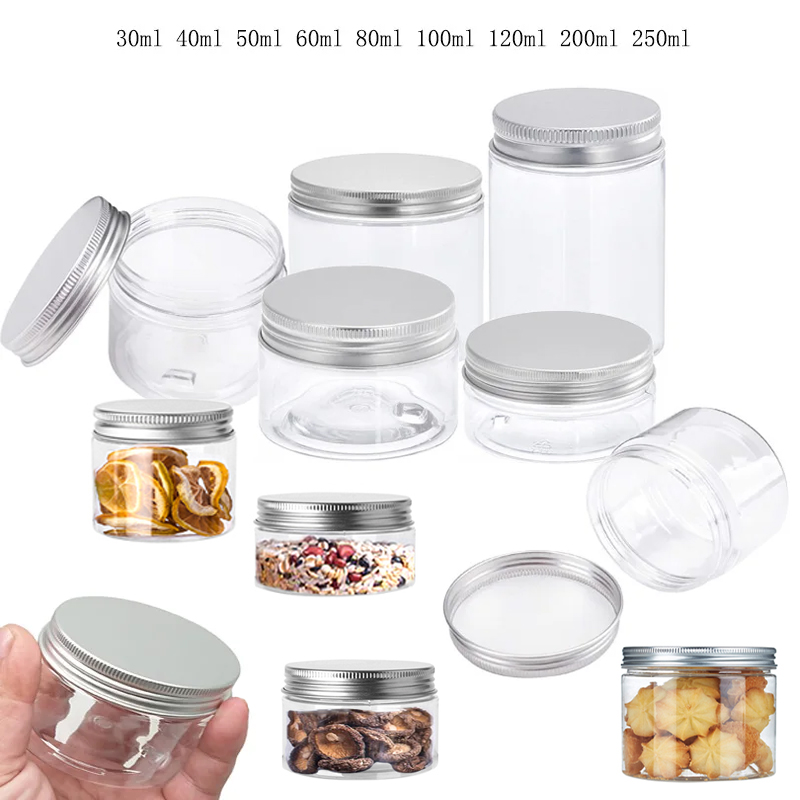 Food Storage Aluminum - 1-10Pcs 20/25/30/40/45-250ml Storage Jars With Lids