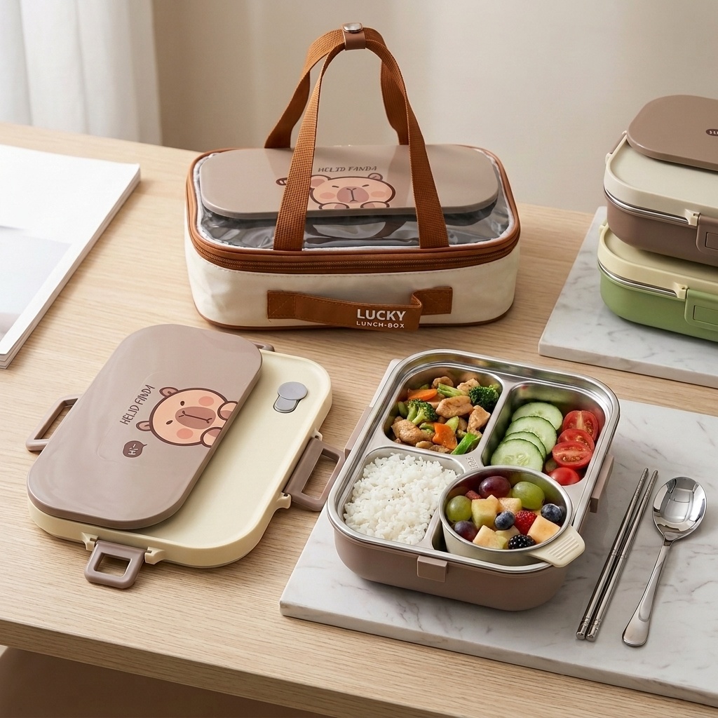 Food Storage Jar Set - 304 Stainless Steel Bento Lunch Box