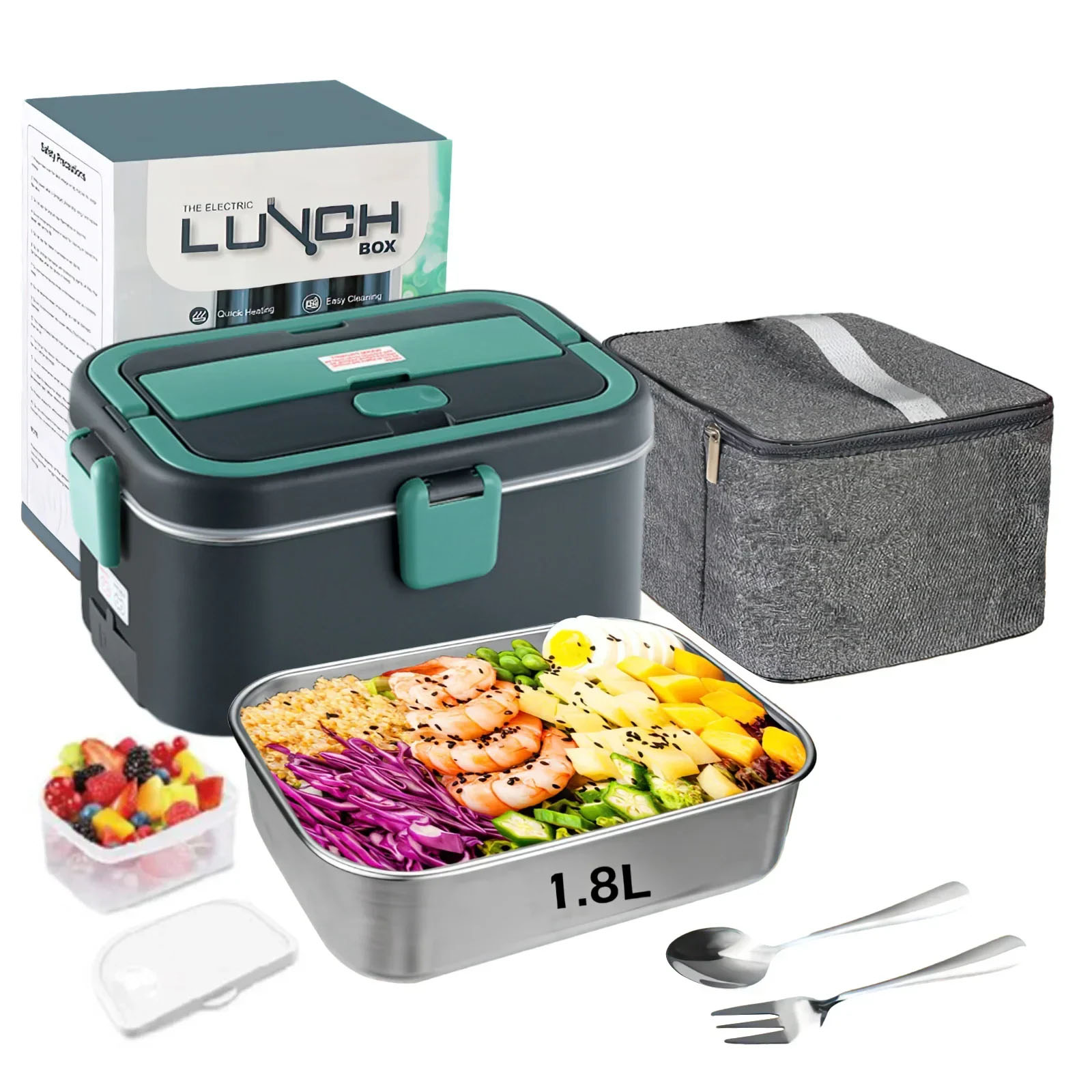 Portable Food Warmer - Electric Lunch Box Food Warmer 1.8