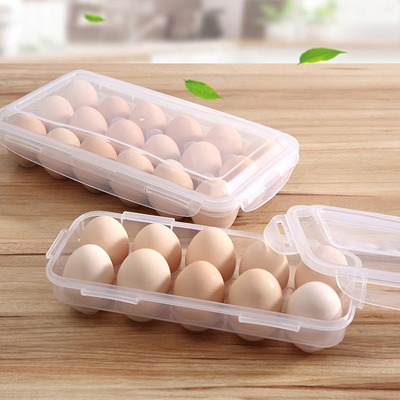 Food Storage Jar Set - 1/2pc 10Grids Egg Storage Box with