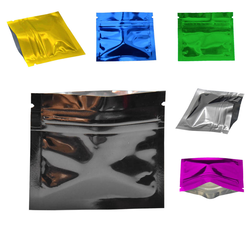 Food Storage With Lock - 100Pcs Colorful Glossy Aluminum Foil Zip