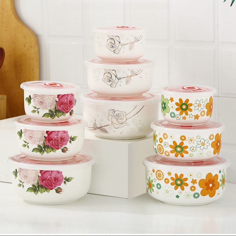 Food Storage Hot - Three-piece set, fine bone china lunch