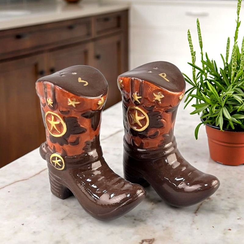 Food Storage Jar Set - Vintage Boots Ceramic Spice Jar Japanese