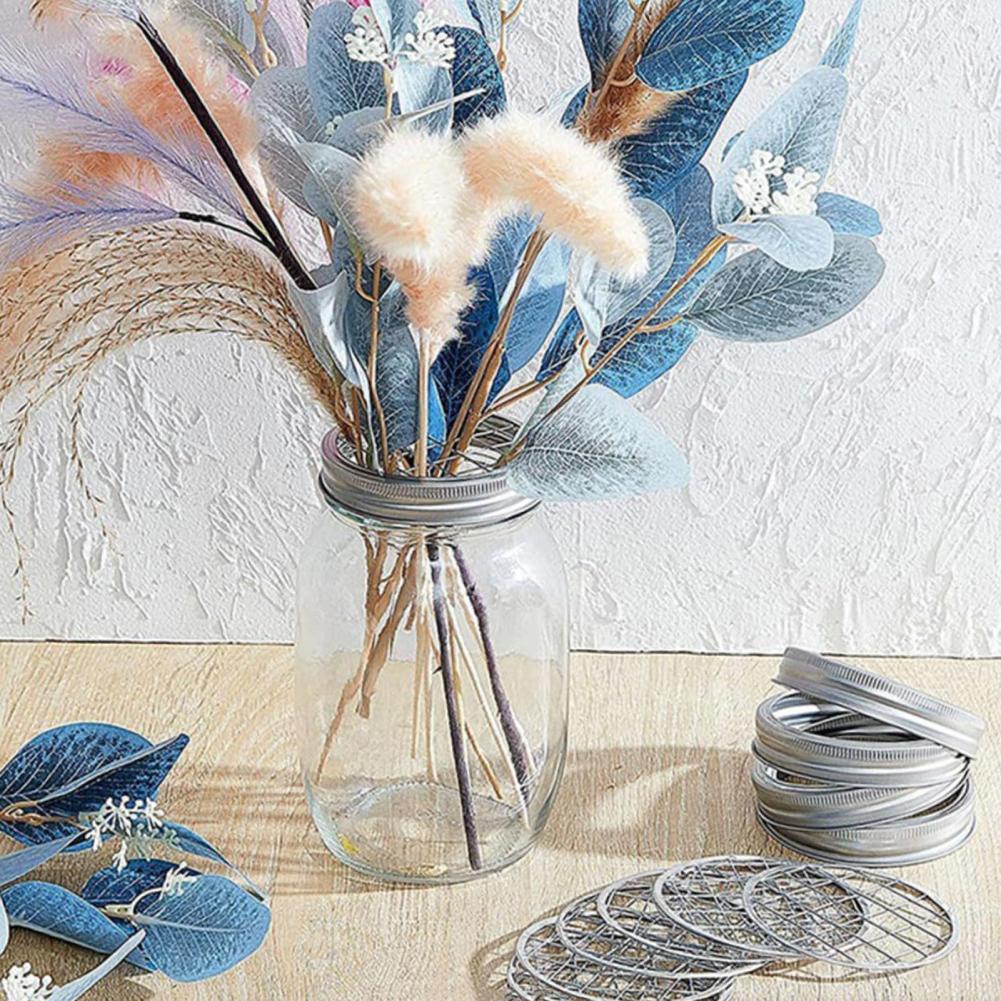 Mason Jar Wide Mouth - Metal Mason Jar Flower Lid Insert