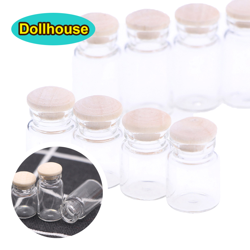 Food Storage Glass - 4Pcs 1:12 Dollhouse Miniature Glass Jars