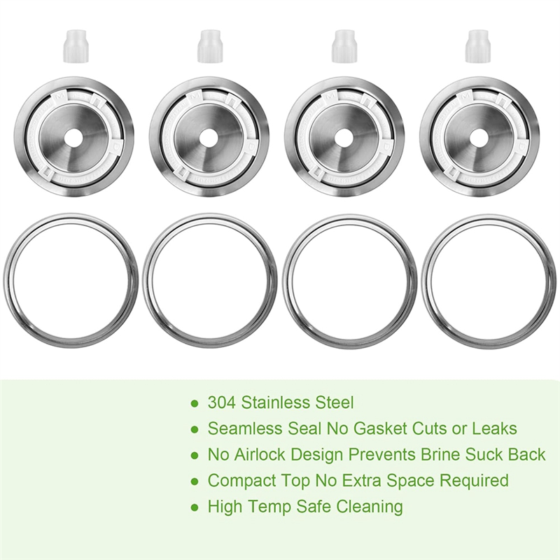Mason Jar Wide Mouth - ABLK 4Pcs Fermentation Lids Wide Mouth