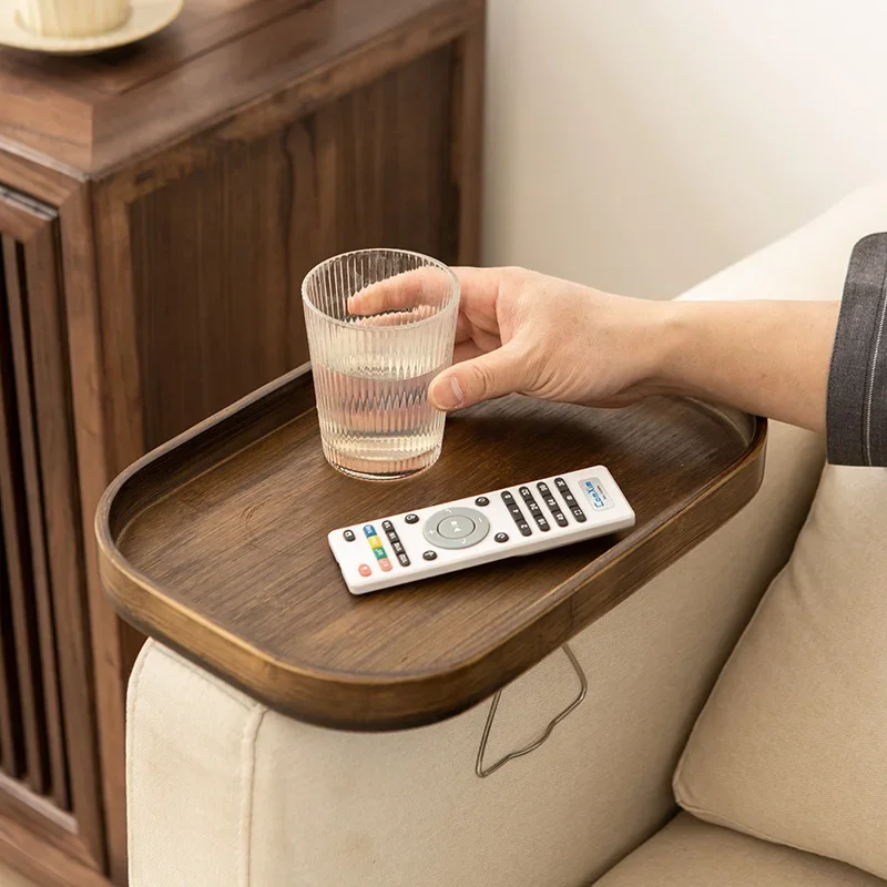 Food Storage For Room - Sofa Side Clip-on Tray Table, Clip-on