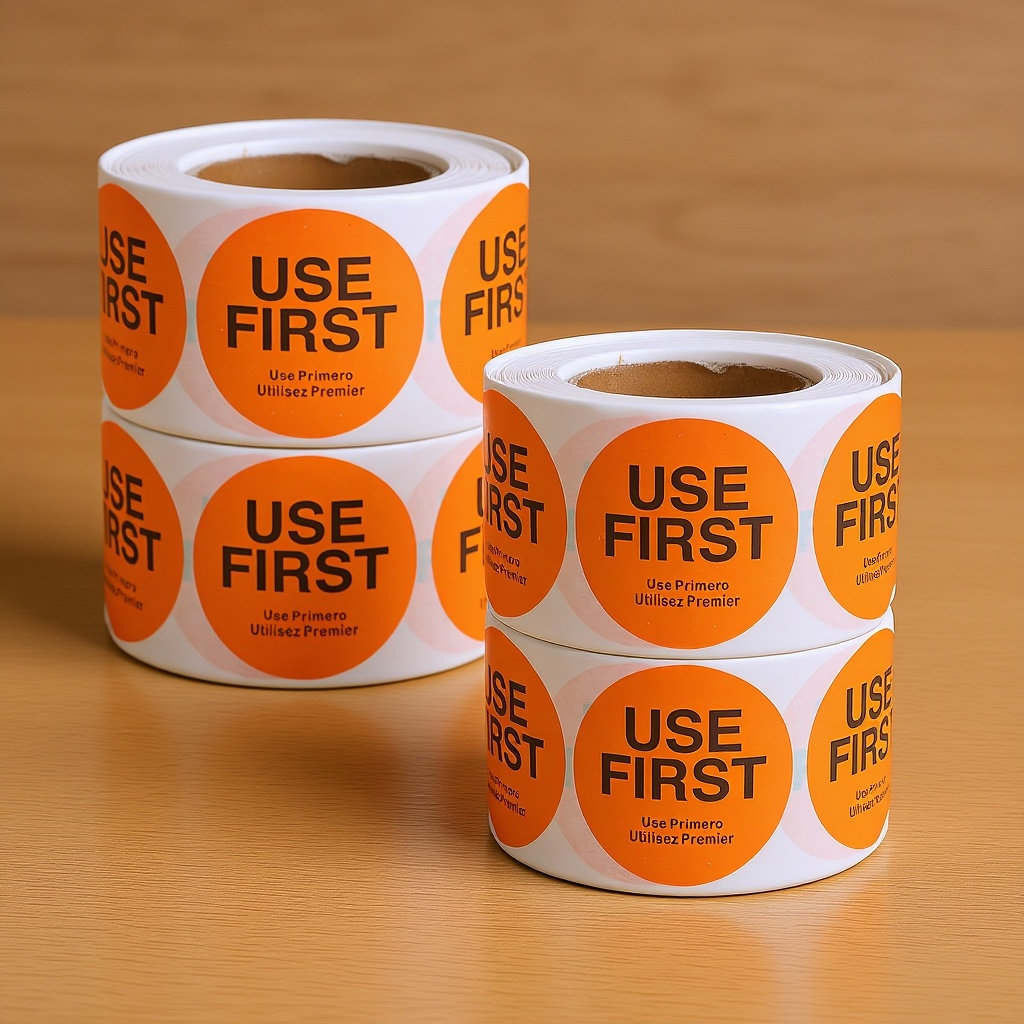 Food Storage For Restaurant - 4 Rolls Use First Stickers Food