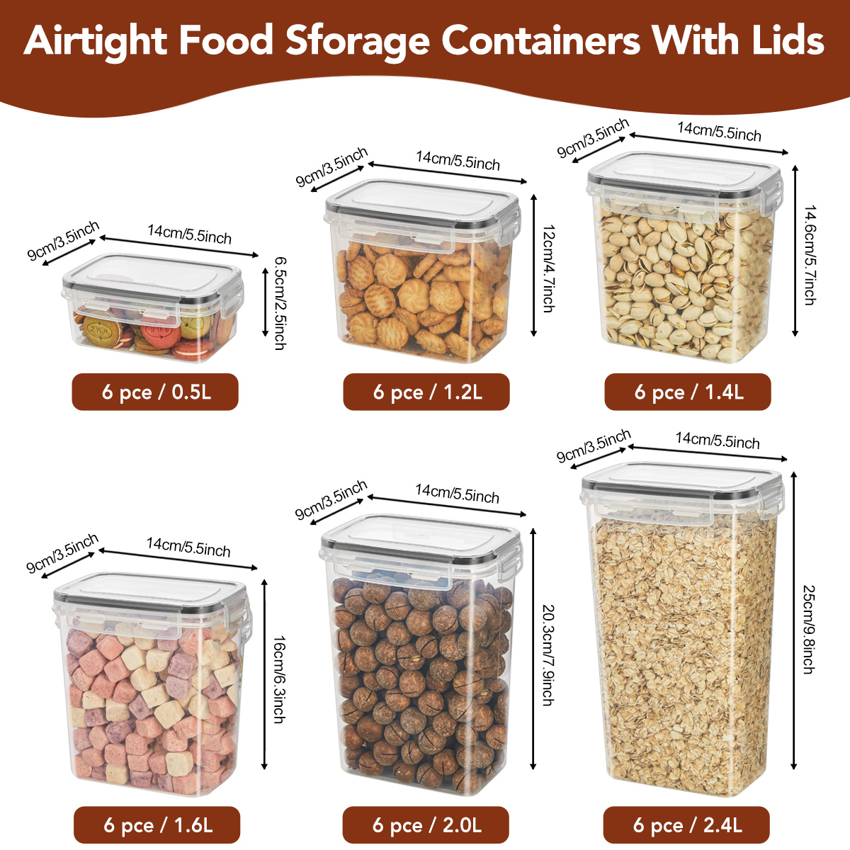 Multi-size Noodle Storage Jar  - огляд і ціна Food Storage With Lock