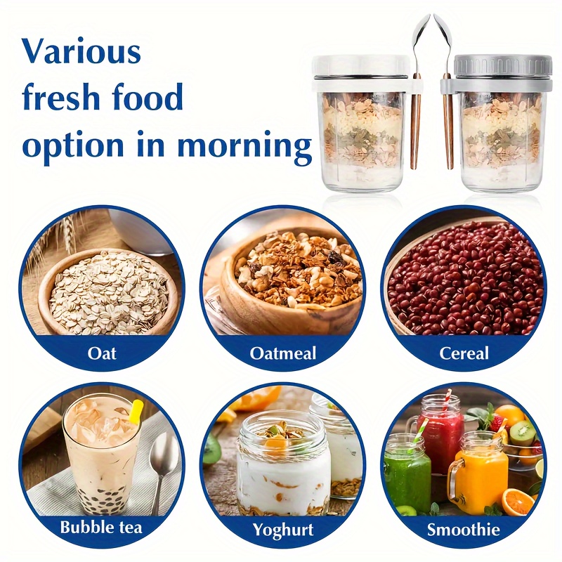 1pc/2pcs Glass Oatmeal Cup, Ov - огляд і ціна Food Storage Glass