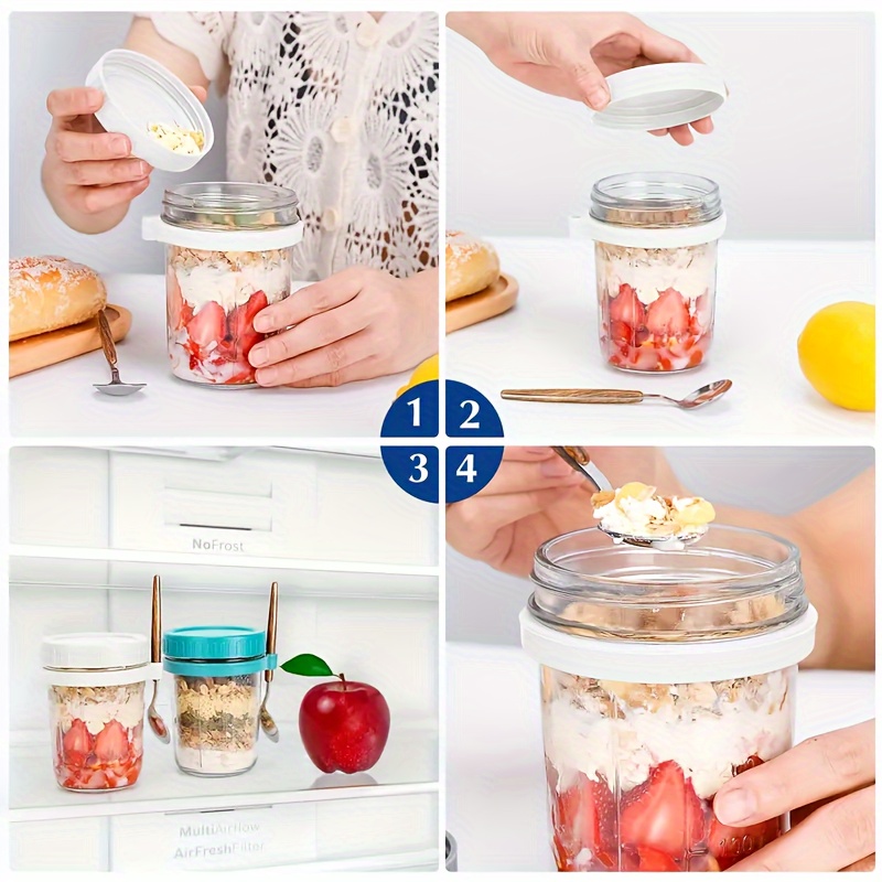 1pc/2pcs Glass Oatmeal Cup, Ov - огляд і ціна Food Storage Glass