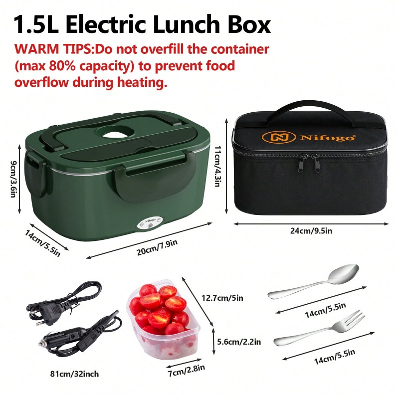 100W Electric Heating Lunch Bo - огляд і ціна Portable Food Warmer