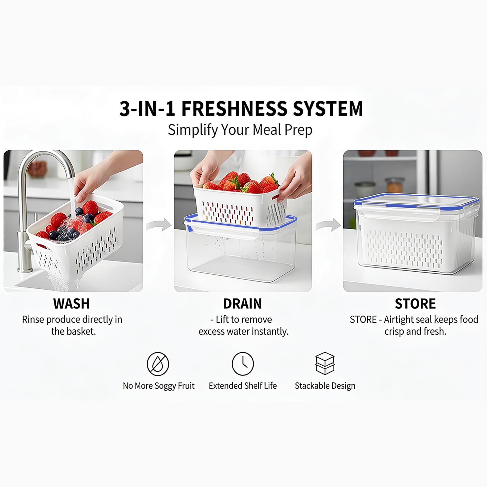 4 In 1 Food Storage Container  - огляд і ціна Food Storage Containers