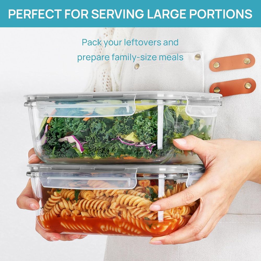 1860ml/63oz Large Glass Storag - огляд і ціна Food Storage Glass Containers Large