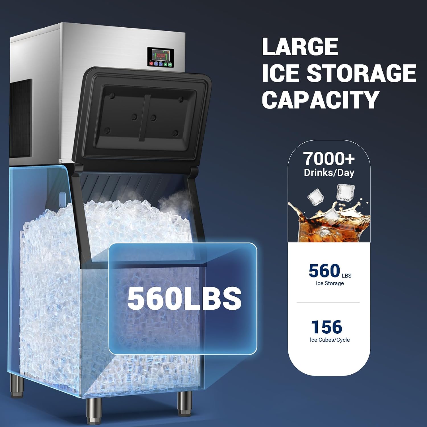 Commercial Ice Maker Machine w - огляд і ціна Food Storage For Restaurant
