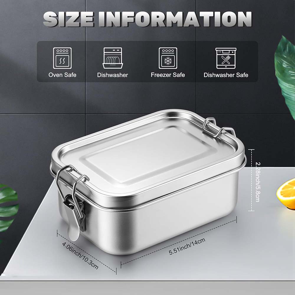 4Pcs Stainless Steel Bento Box - огляд і ціна Food Storage Lock Box