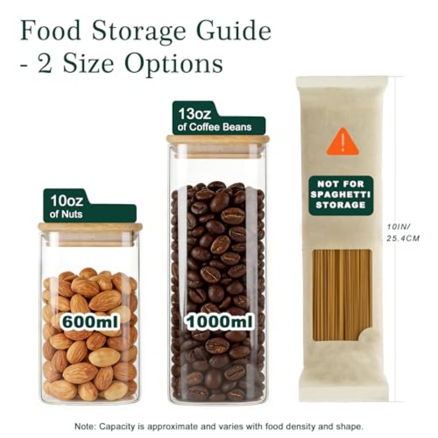 12-Pack Square Glass Storage J - огляд і ціна Food Storage Containers Glass