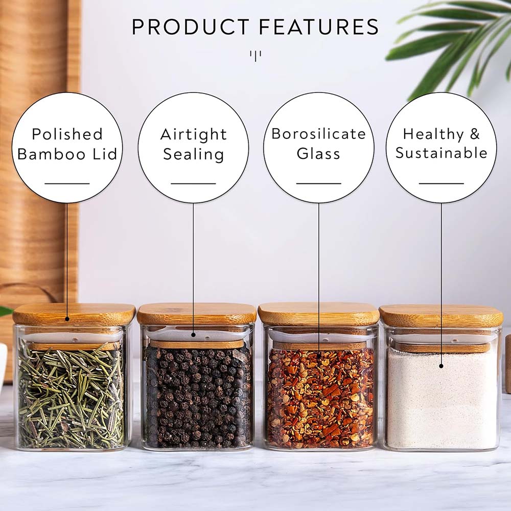 5oz Glass Jars Set with Spice  - огляд і ціна Food Storage Jar Labels