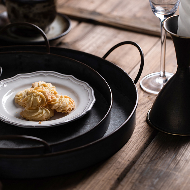 European Retro Round Iron Plat - огляд і ціна Food Storage For Restaurant