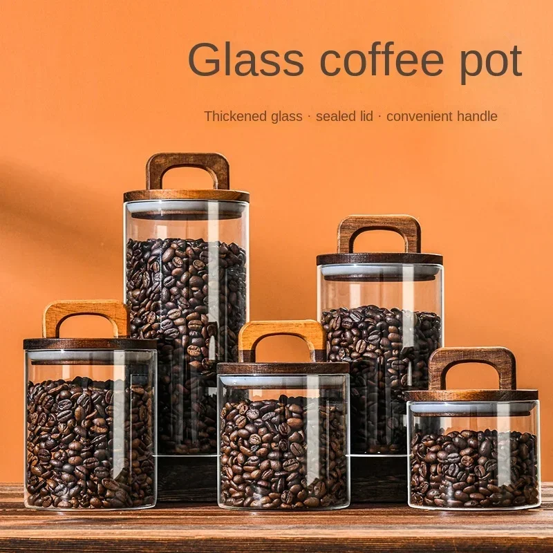 800-2100ml Wood Lid Glass Jar  - огляд і ціна Food Storage Glass Containers Large