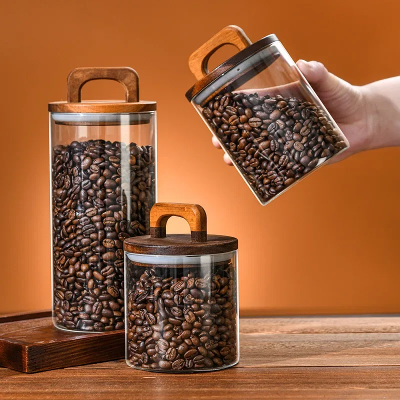 800-2100ml Wood Lid Glass Jar  - огляд і ціна Food Storage Glass Containers Large