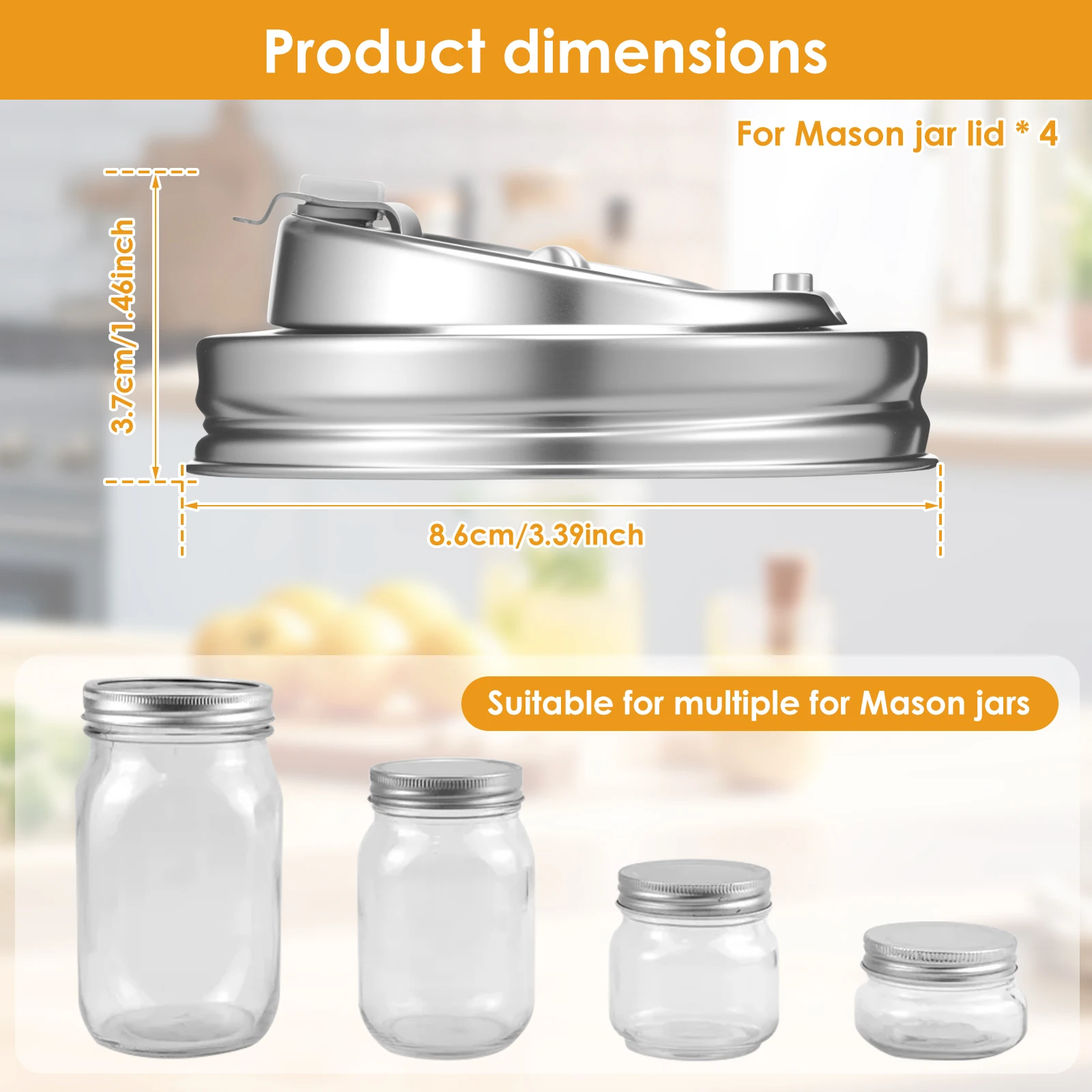4 Pcs Regular Mouth Ball Mason - огляд і ціна Mason Jar Wide Mouth