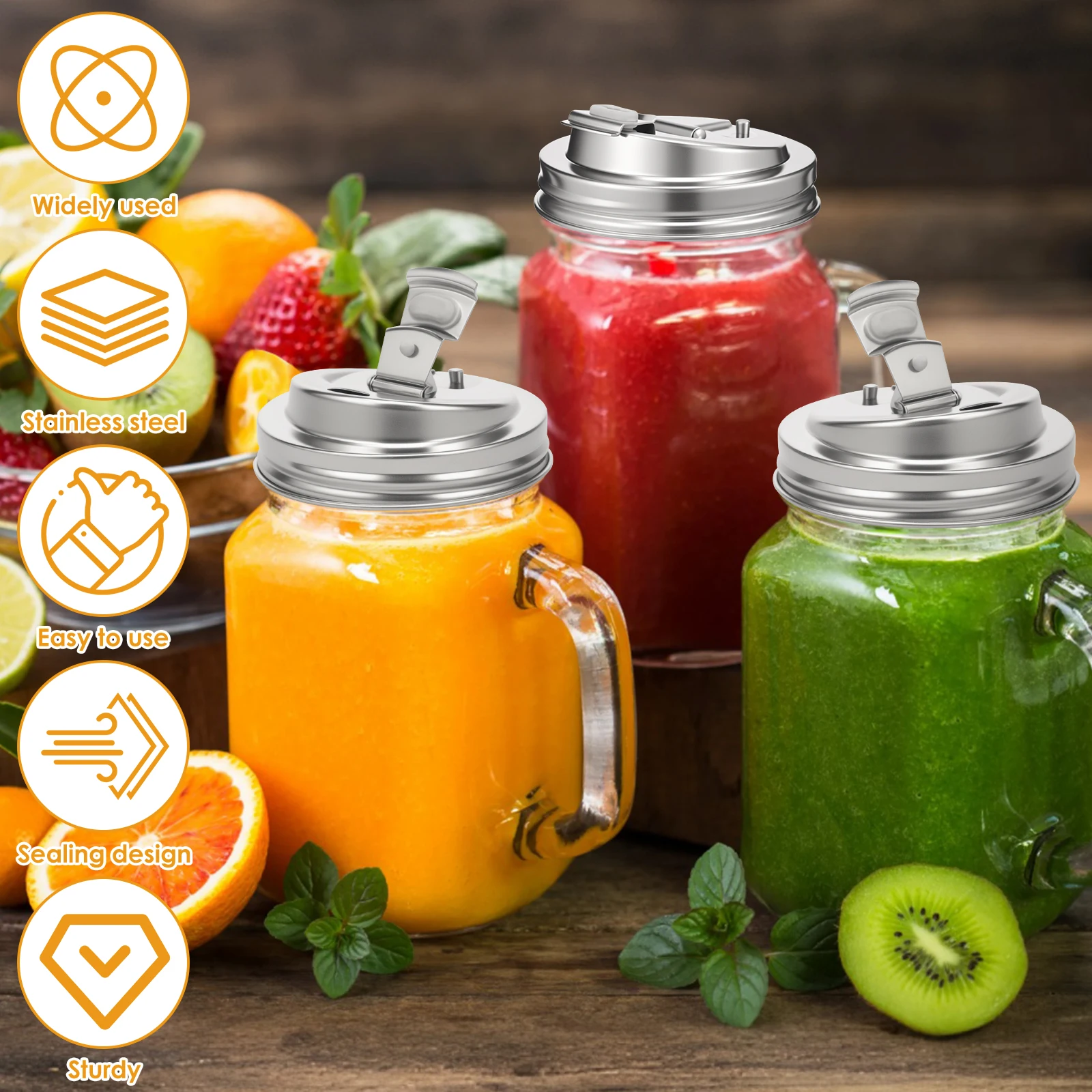 4 Pcs Regular Mouth Ball Mason - огляд і ціна Mason Jar Wide Mouth