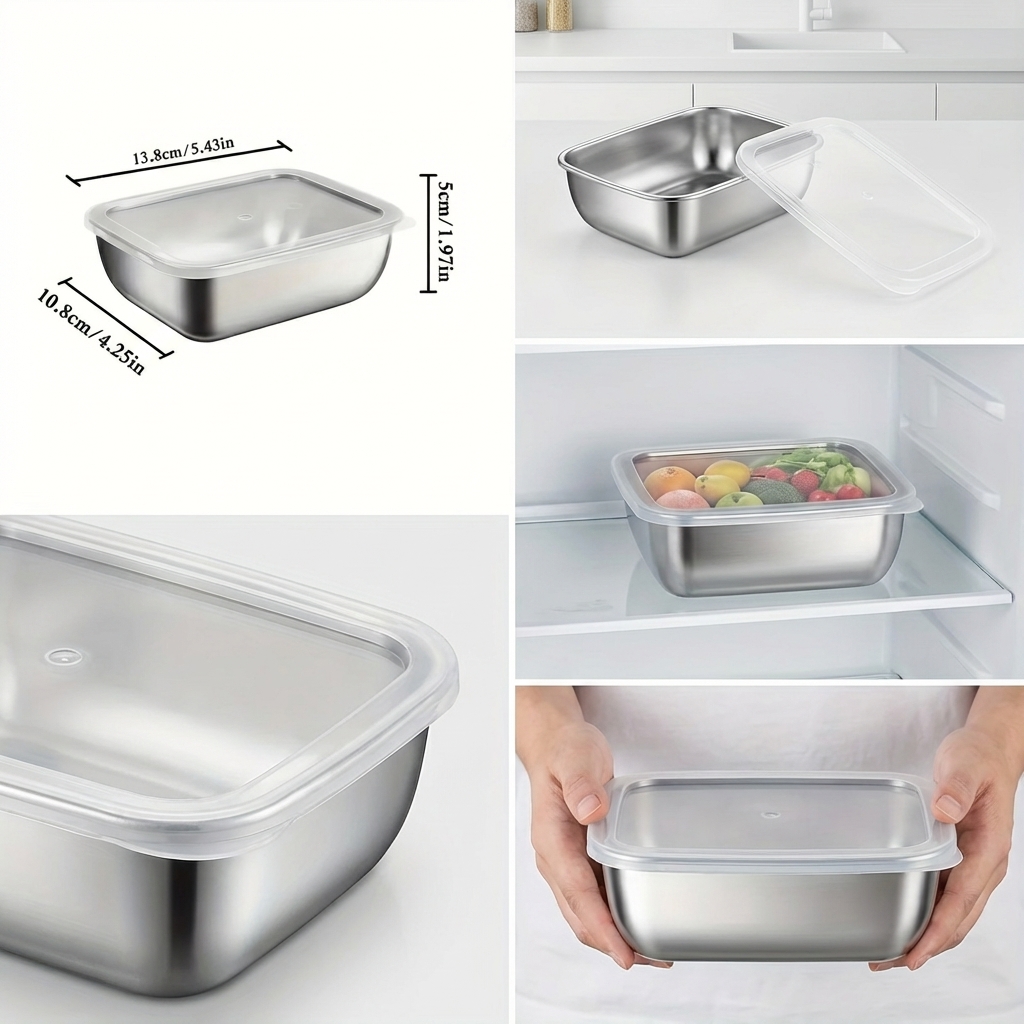5PCS Stainless Steel Food Stor - огляд і ціна Food Storage Jar Set