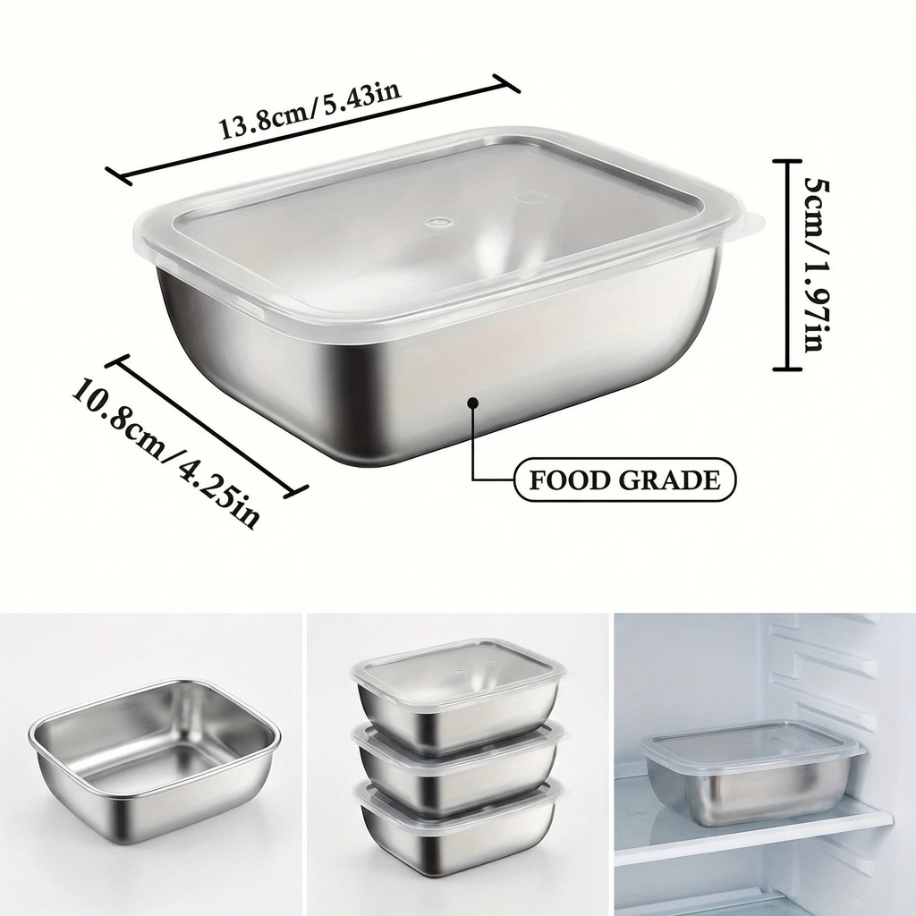 5PCS Stainless Steel Food Stor - огляд і ціна Food Storage Jar Set