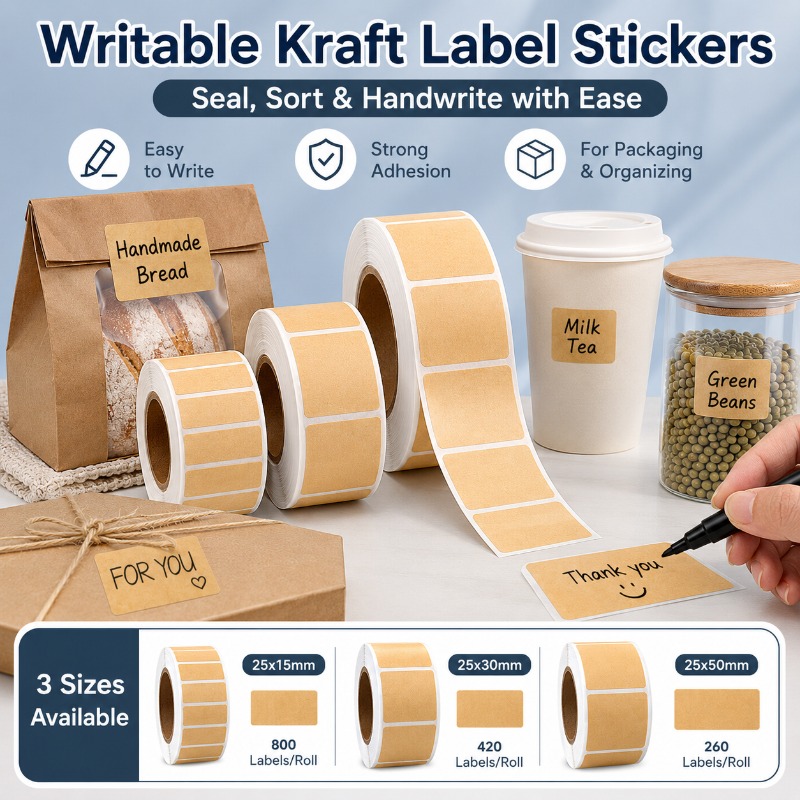 Writable Kraft Label Stickers  - огляд і ціна Food Storage Jar Labels
