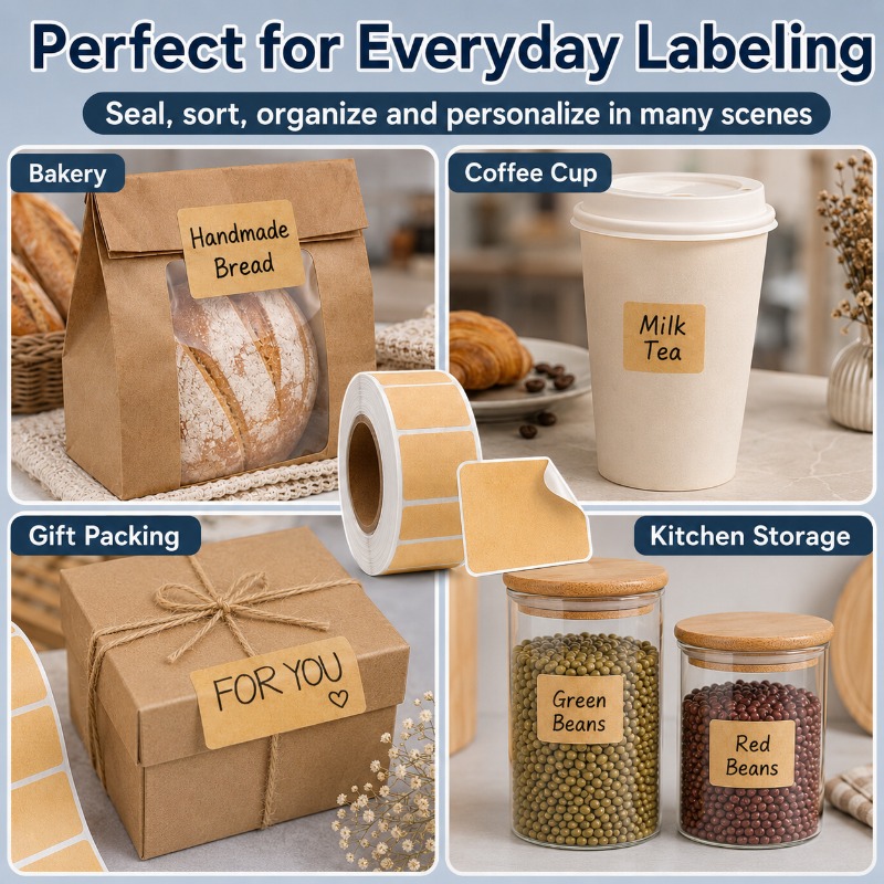 Writable Kraft Label Stickers  - огляд і ціна Food Storage Jar Labels