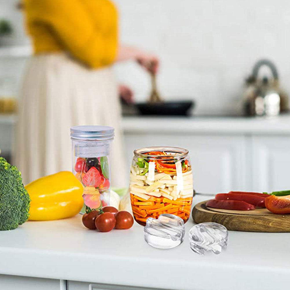 3Pcs Heavy Glass Fermenting We - огляд і ціна Mason Jar Wide Mouth