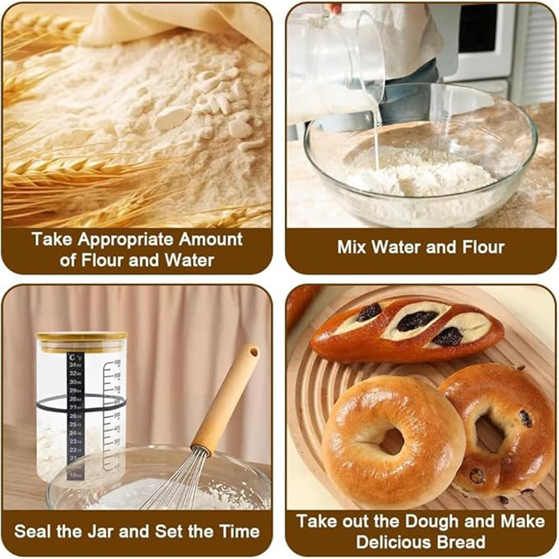 Sourdough Starter Jar Kit Sour - огляд і ціна Food Storage Containers Glass