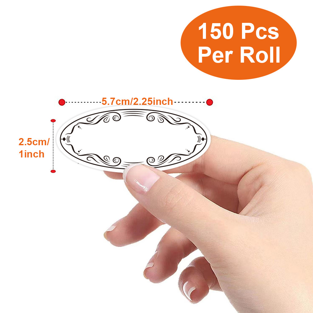 150Pcs Oval Canning Labels Bla - огляд і ціна Food Storage Jar Labels