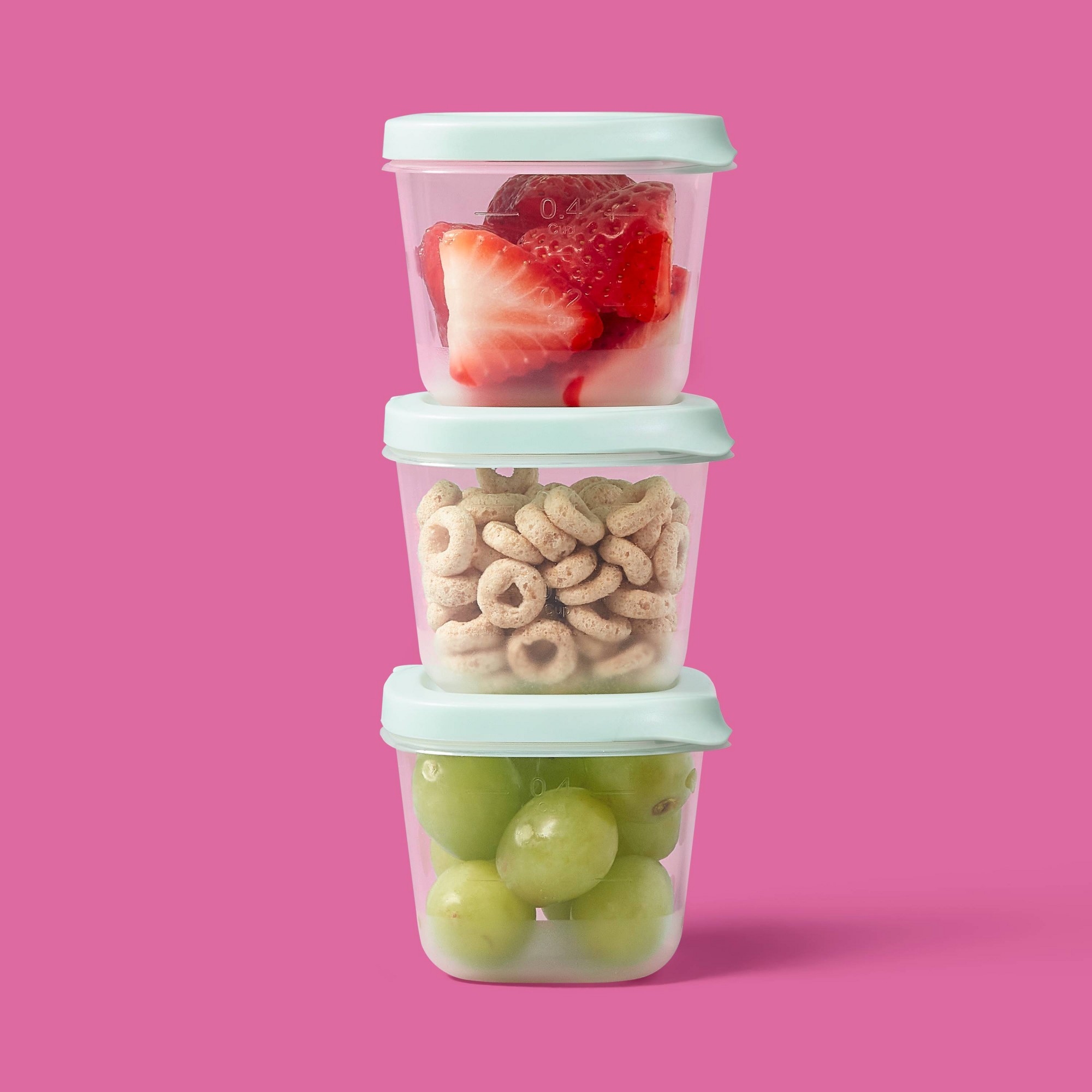 4ct Mini Square Half Cup Food  - огляд і ціна Food Storage Square Containers