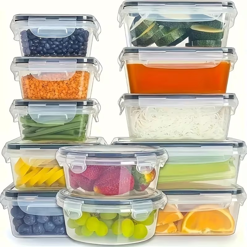 4-Piece Clear Food Storage Con - огляд і ціна Food Storage Ideas