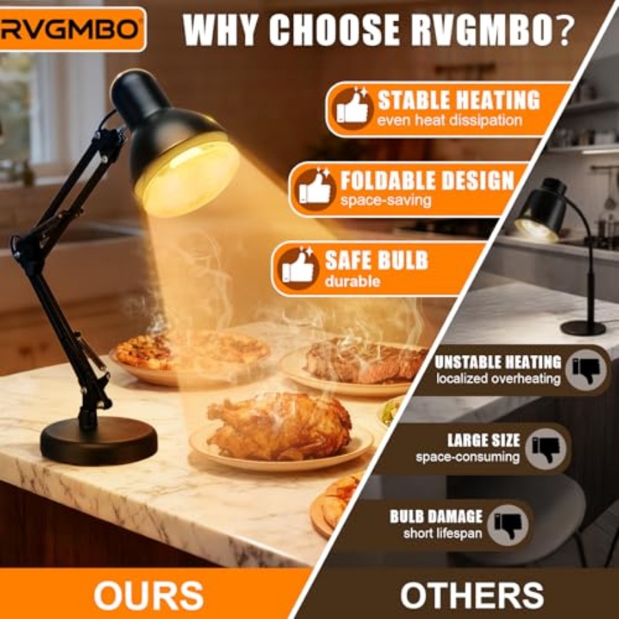 Portable Food Heat Lamp - [Fol - огляд і ціна Portable Food Warmer