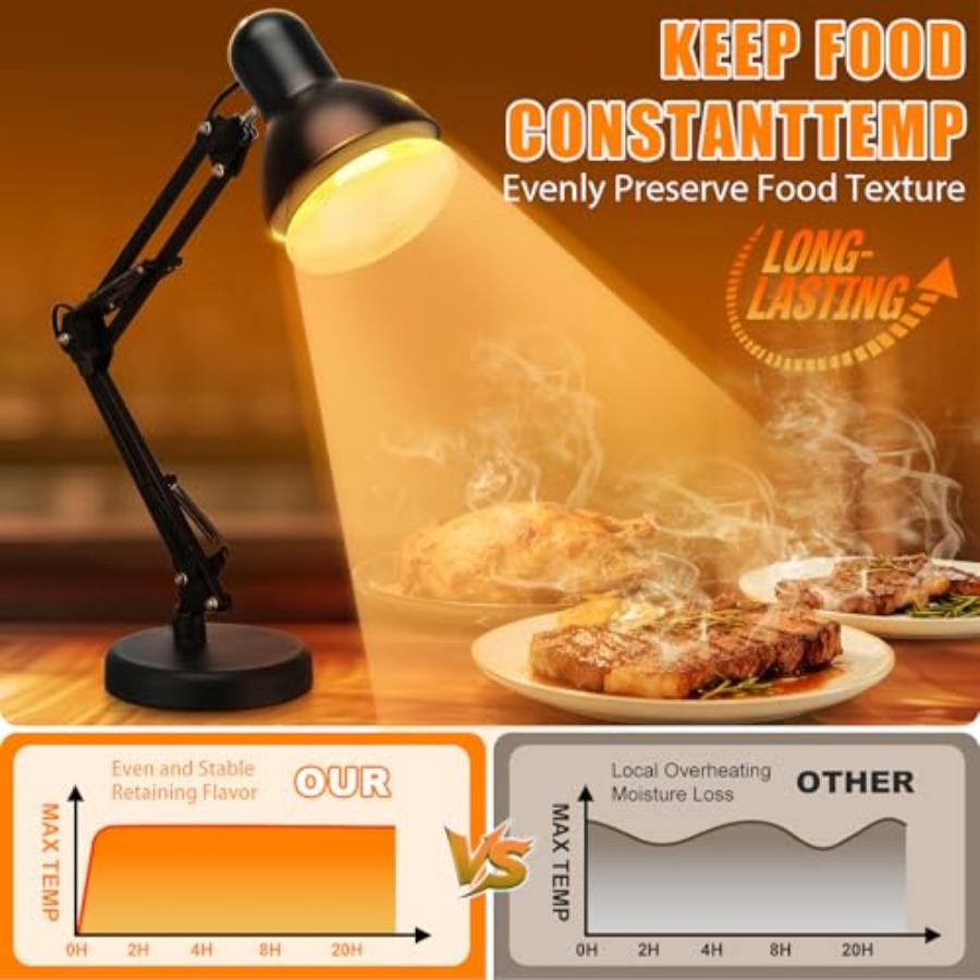 Portable Food Heat Lamp - [Fol - огляд і ціна Portable Food Warmer