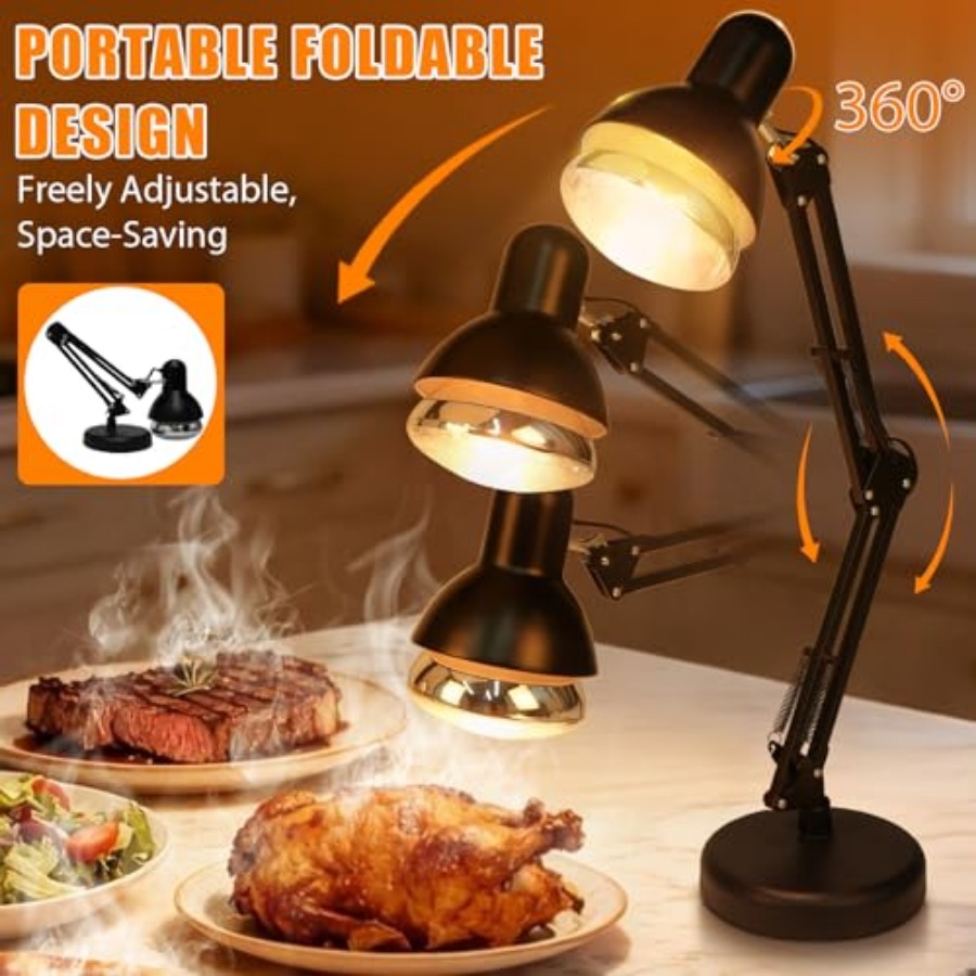Portable Food Heat Lamp - [Fol - огляд і ціна Portable Food Warmer