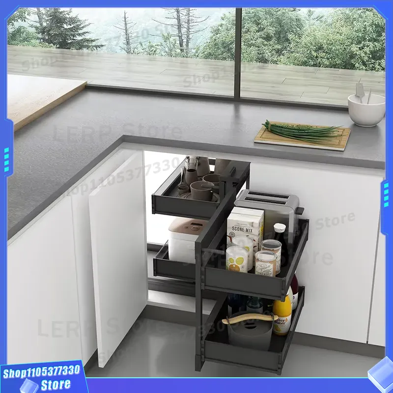 Double Pull Out Kitchen Cabine - огляд і ціна Food Storage Without Pantry