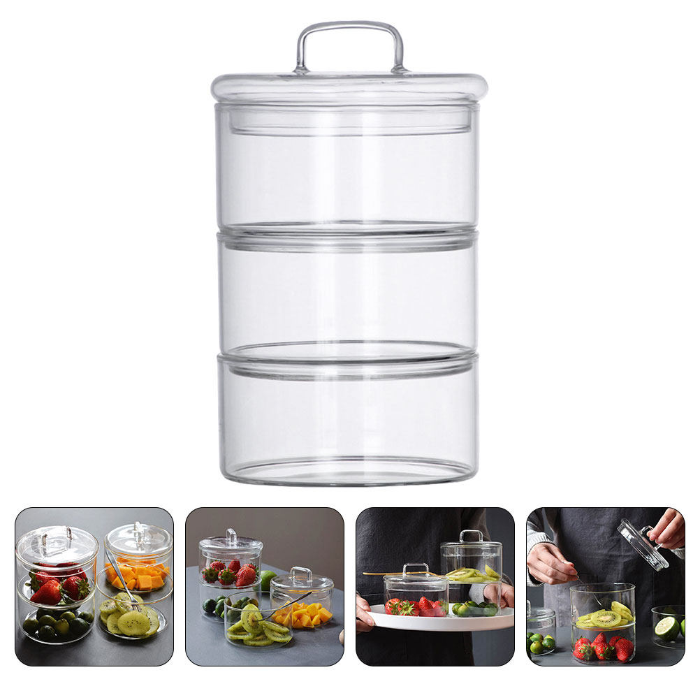 1Set Clear Glass Storage Bowl  - огляд і ціна Food Storage Containers Glass