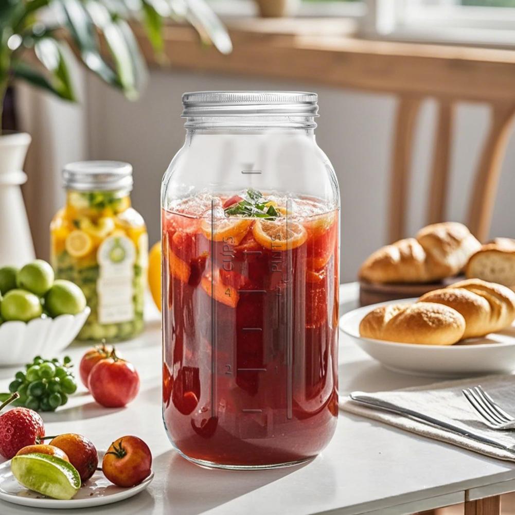 2000ML Wide Mouth Mason Glass  - огляд і ціна Food Storage Glass Containers Large