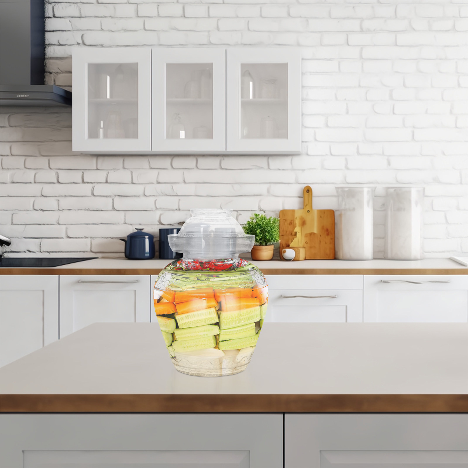 Large Capacity Glass Pickle Ja - огляд і ціна Food Storage Glass Containers Large